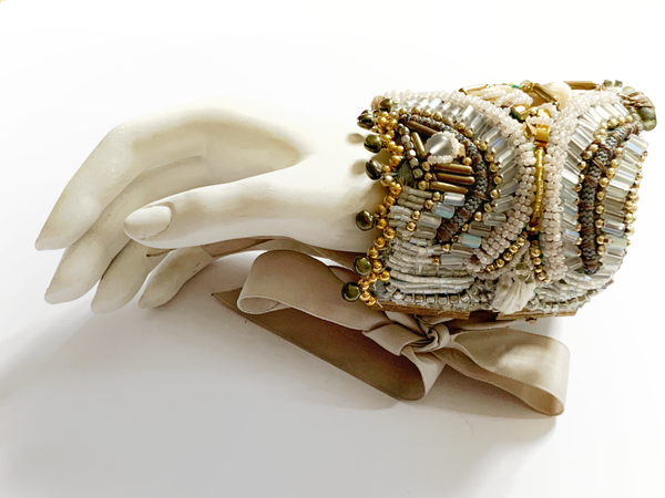 Erinma Multi-Beaded Mother of Pearl and Shell Embellished Cuff Bracelet