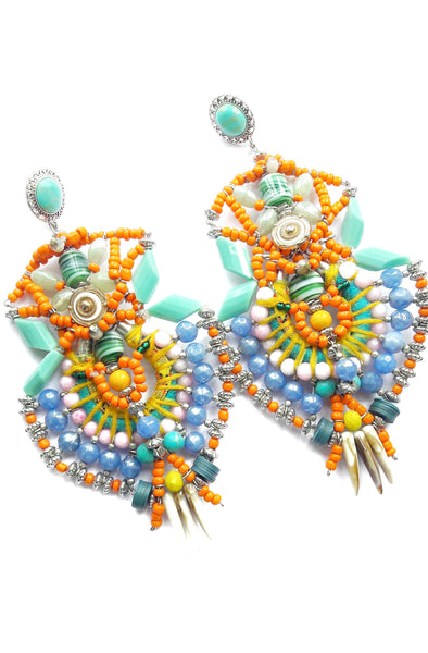 Amarena Beaded Statement Earrings