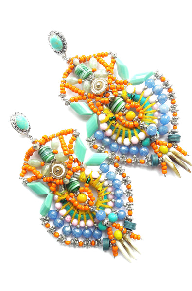 Amarena Beaded Statement Earrings