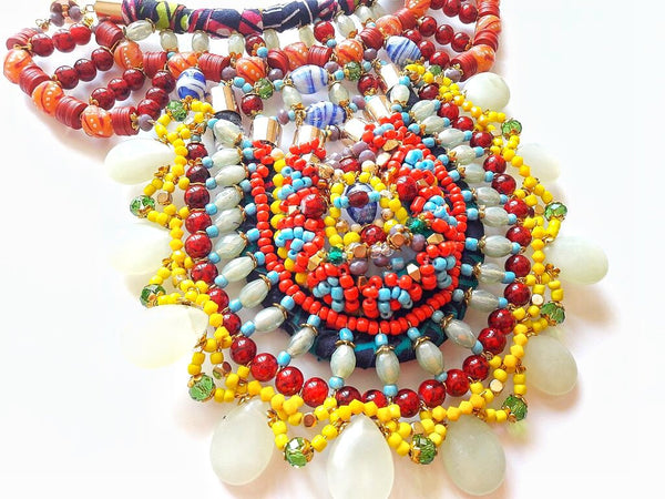 Lamia Beaded Gemstone Necklace