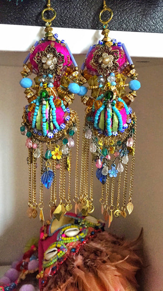Renata Beaded Statement Earrings