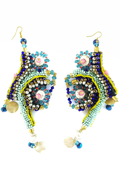Aziza Beaded Statement Earrings