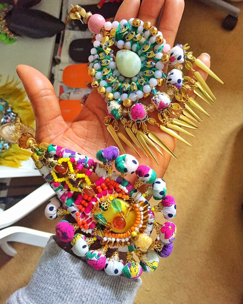 Hokulani Beaded-Embellished Drop Earrings Anita Quansah London