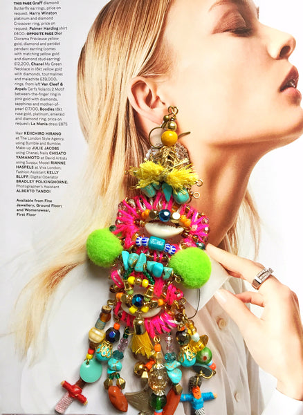 Itzel Beaded Statement Earrings