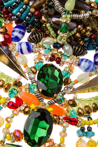 Raya Swarovski Crystal and Gemstone Beaded Necklace