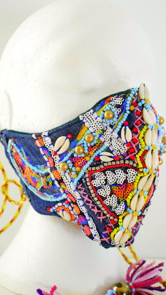 Anwuli Embellished African Inspired Beaded Art Face Mask