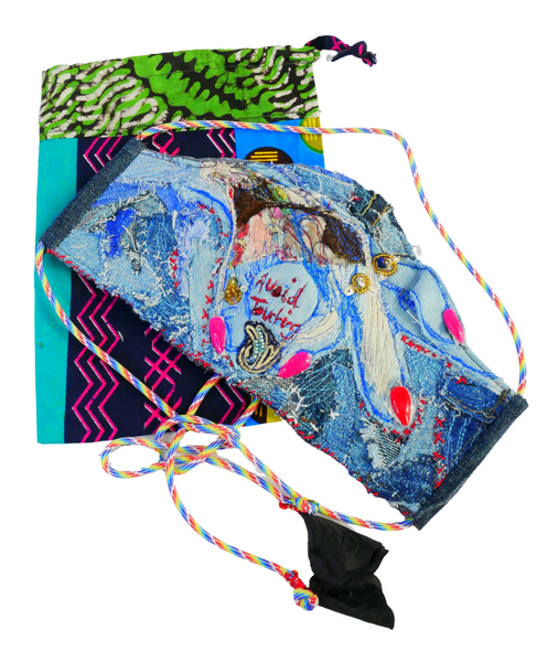Avoid Touching Reusable Washable Applique And Embroidered Face Mask
