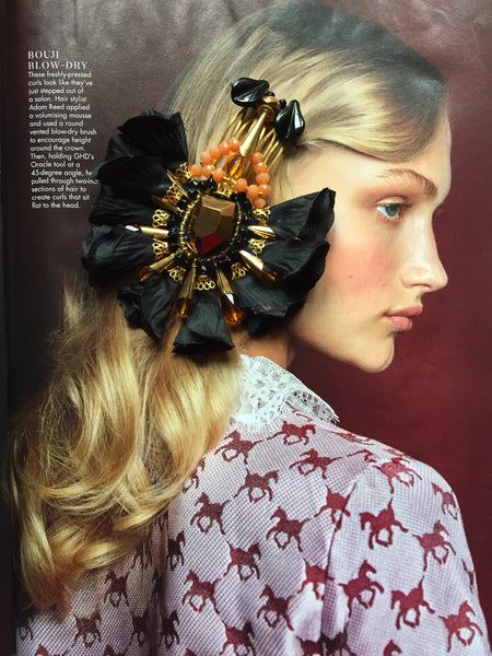 Aleiah Beaded Set Of Two Flower Hair Comb By Anita Quansah London