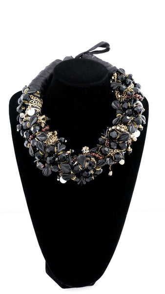 Anthea Flower- Cluster Multi-Beaded Necklace by Anita Quansah London