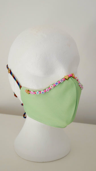 Beaded Washable, Reusable, Affirmation Face Mask