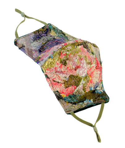 BED OF ROSES  REUSABLE WASHABLE APPLIQUE AND EMBROIDERED FACE MASK