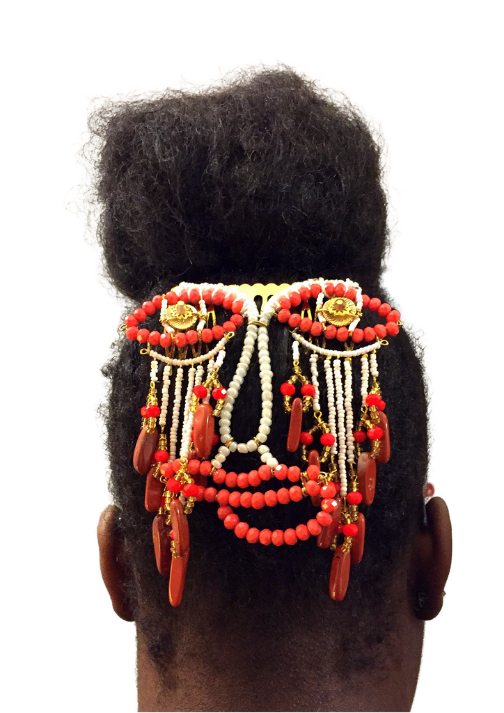 Bisa Beaded Teary-Eyed Hair Comb
