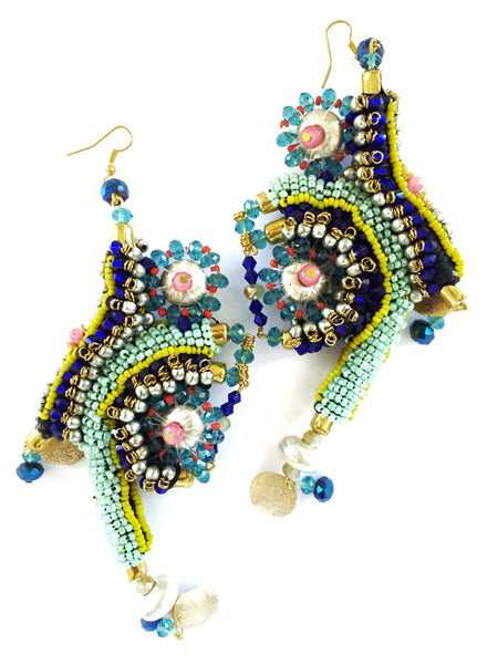 Aziza Beaded Statement Earrings