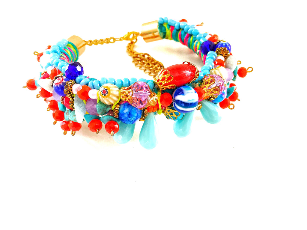 Greer Embellished Multi-Beaded Bracelet