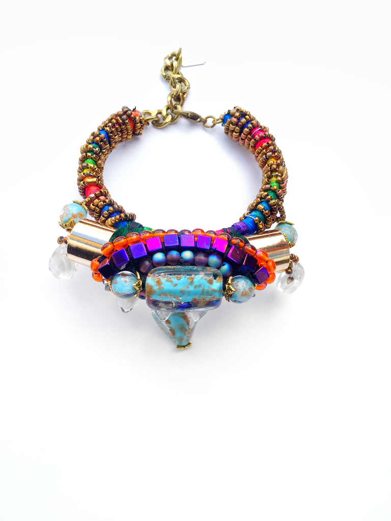 Cahya Multi-Beaded Hematite Bracelet