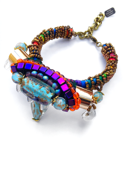 Cahya Multi-Beaded Hematite Bracelet