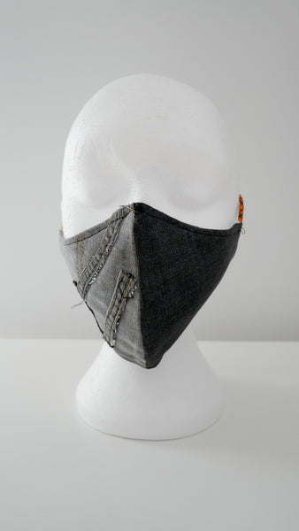 DENIM PATCHWORK FACE MASK