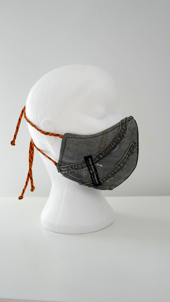DENIM PATCHWORK FACE MASK