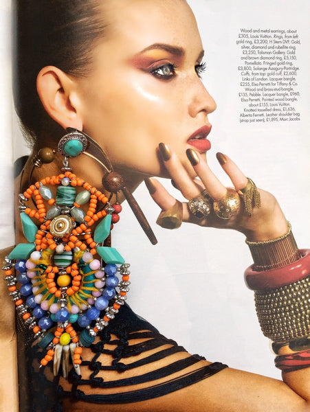 Amarena Beaded Statement Earrings