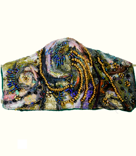 Find Your Fire Beaded-Embellished Reusable Washable Applique And Embroidered Face Mask