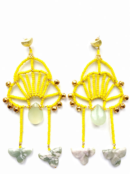 Tilbury Beaded Drop Earrings By Anita Quansah London