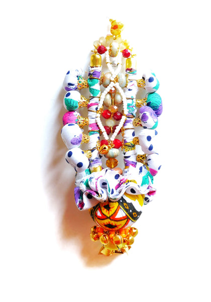 Evina Beaded Ball Embellished Charm Drop Earrings