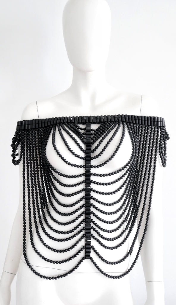 Helge Beaded Black Body Jewellery