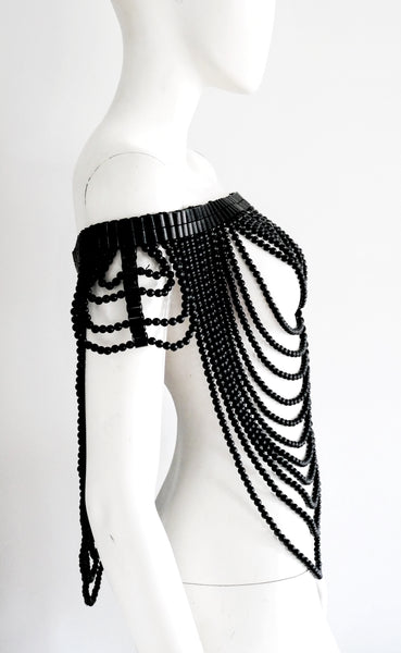 Helge Beaded Black Body Jewellery