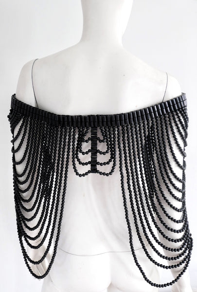 Helge Beaded Black Body Jewellery