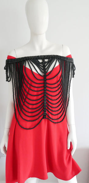 Helge Beaded Black Body Jewellery