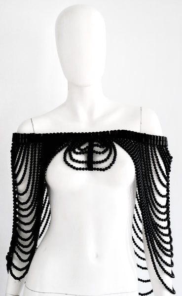 Helge Beaded Black Body Jewellery