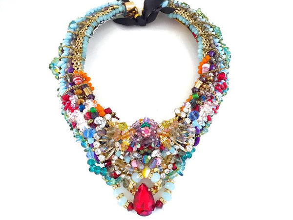 Adilah Multi-Stone Beaded Necklace