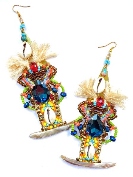 Kesara Beaded Crystal Earrings