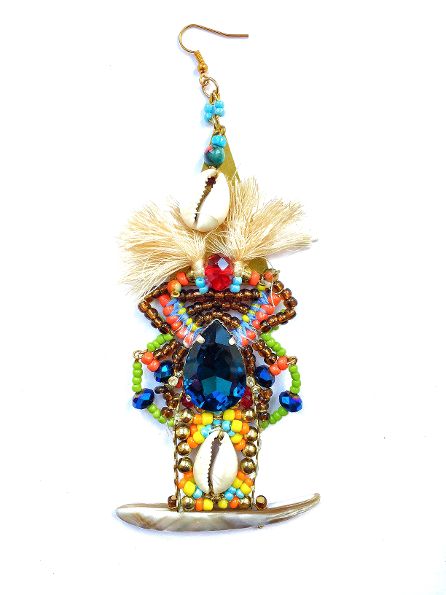 Kesara Beaded Crystal Earrings