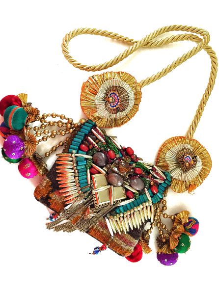 Zaira Embellished Beaded Shoulder Bag