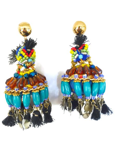 Bijou Beaded Chandalier Earrings