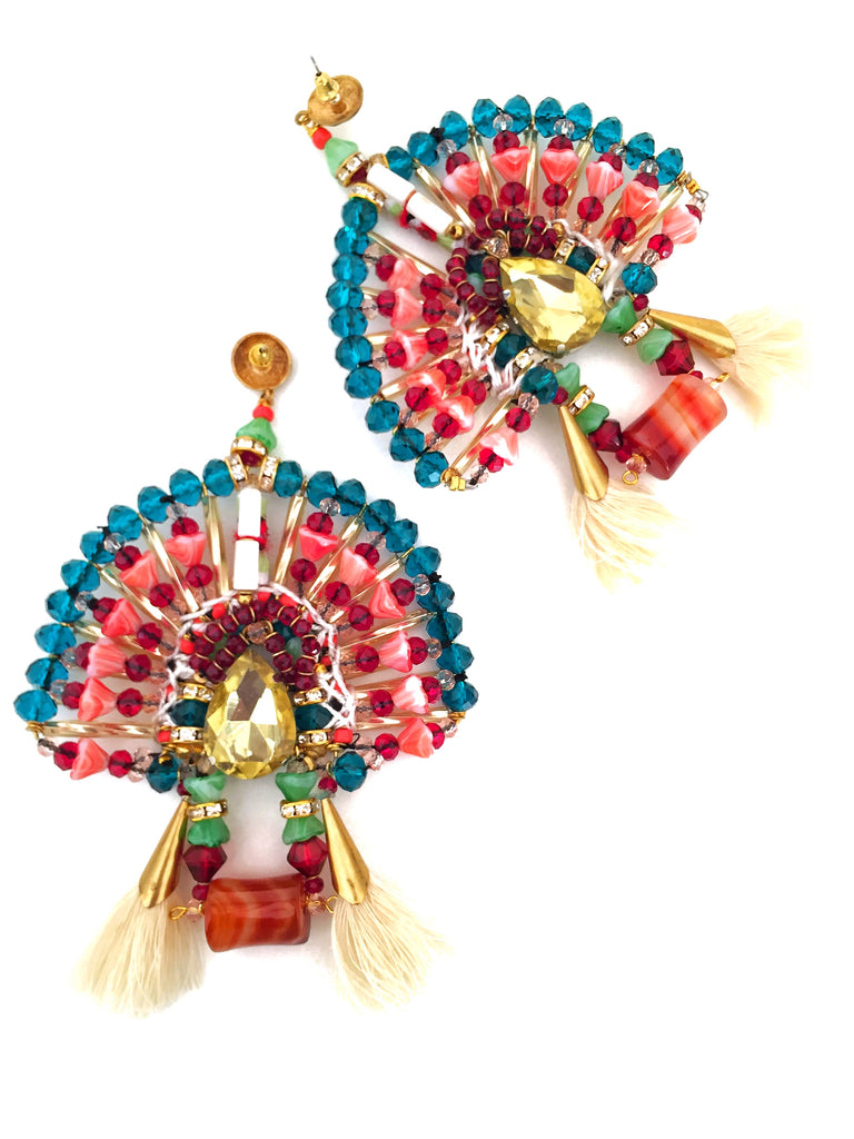 Elora Beaded Statement Earrings