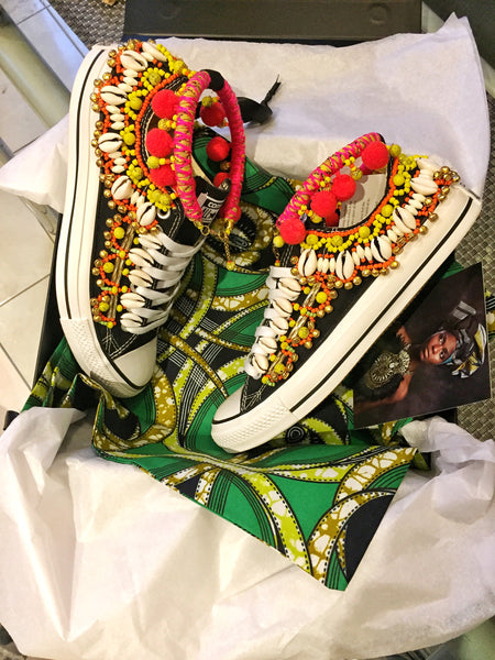 Monet Beaded Embellished Chuck Taylor All Star Low Top Converse