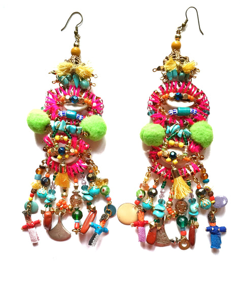 Itzel Beaded Statement Earrings