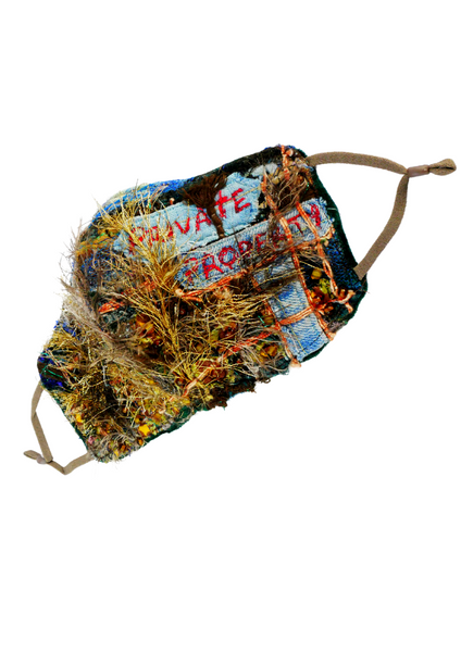 Keep Off Private Property Reusable Washable Applique And Embroidered Face Mask