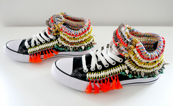 Keyna Beaded Embellished Custom High Top Chuck Taylor Converse
