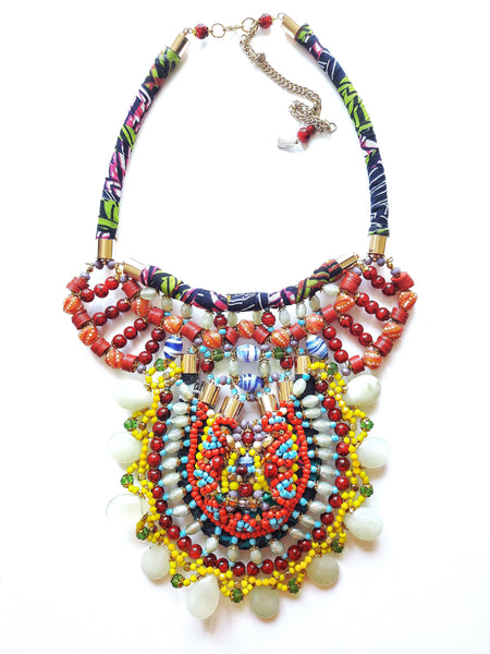 Lamia Beaded Gemstone Necklace