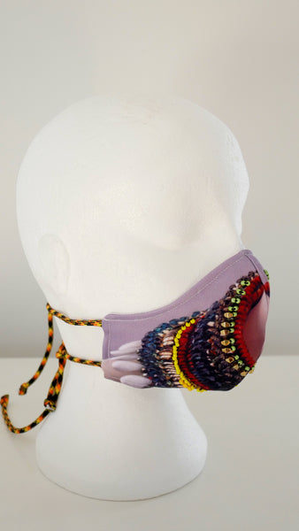 LIMITED EDITION INA PRINT BEADED FACE MASK