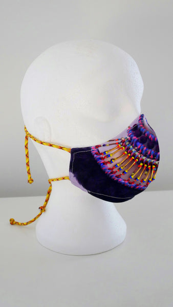 LIMITED EDITION TIANA PRINT BEADED MASK