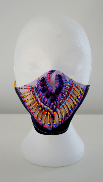 LIMITED EDITION TIANA PRINT BEADED MASK