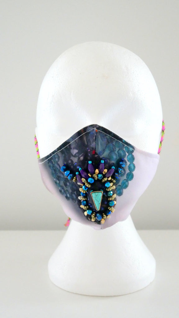 Limited Edition Remi Print Beaded Face Mask