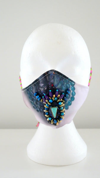 Limited Edition Remi Print Beaded Face Mask