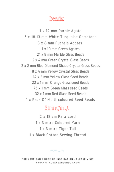 The Moon-Rise Gemstone Embellished Brass Necklace Kit + Guide Intermediate Level