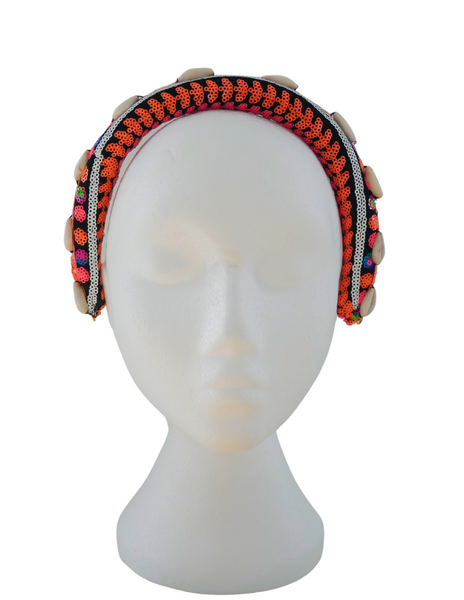 Rainey Embellished Beaded and Shell Headpiece