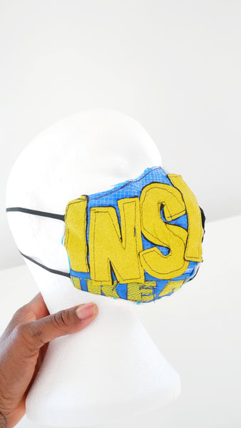 Reusable, Washable, Denim and Ikea Frakta Slogan Face Mask